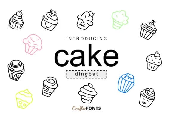 Cake Doodle by CrafterFonts — Dingbats Font