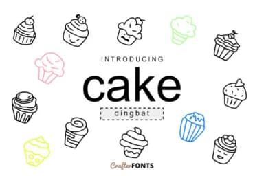 Cake Doodle by CrafterFonts — Dingbats Font — thumbnail 1