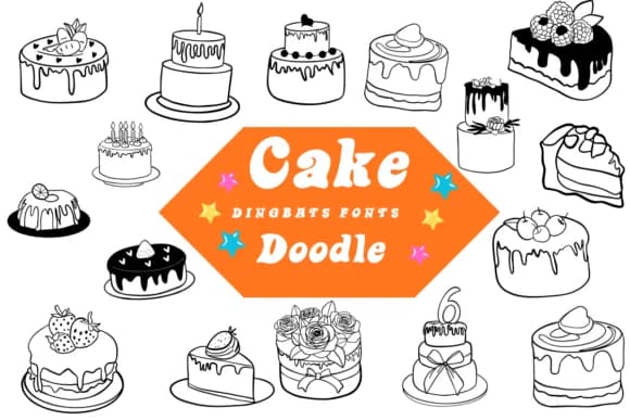 Cake Doodle by Suphitchaya — Dingbats Font