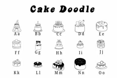 Cake Doodle by Suphitchaya — Dingbats Font — thumbnail 2