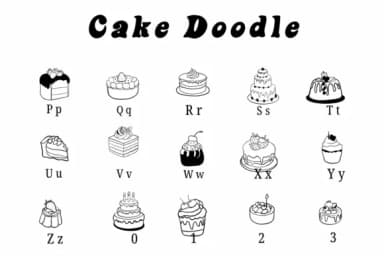Cake Doodle by Suphitchaya — Dingbats Font — thumbnail 3