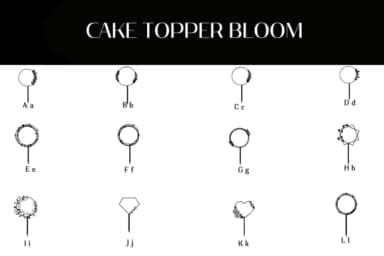 Cake Topper Bloom by Heartcraft Atelier — Dingbats Font — thumbnail 2