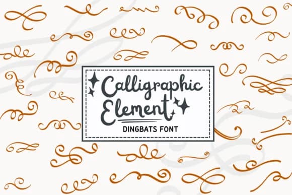 Calligraphy Element by PraewDesigns — Dingbats Font