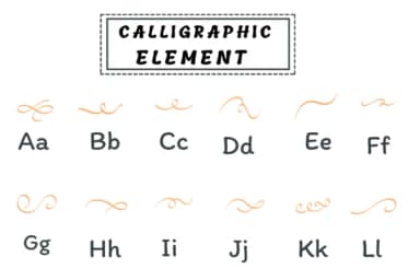 Calligraphy Element by PraewDesigns — Dingbats Font — thumbnail 2
