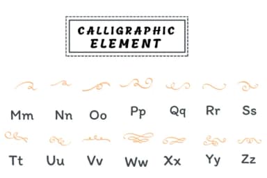 Calligraphy Element by PraewDesigns — Dingbats Font — thumbnail 3