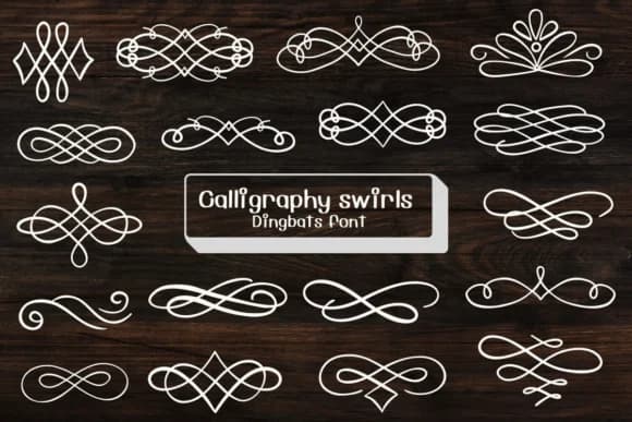 Calligraphy Swirls by Ketsarin — Dingbats Font