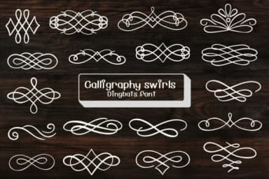 Calligraphy Swirls by Ketsarin — Dingbats Font — thumbnail 1