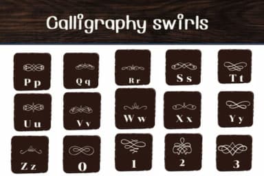 Calligraphy Swirls by Ketsarin — Dingbats Font — thumbnail 2