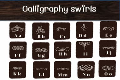 Calligraphy Swirls by Ketsarin — Dingbats Font — thumbnail 3