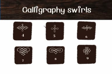 Calligraphy Swirls by Ketsarin — Dingbats Font — thumbnail 4