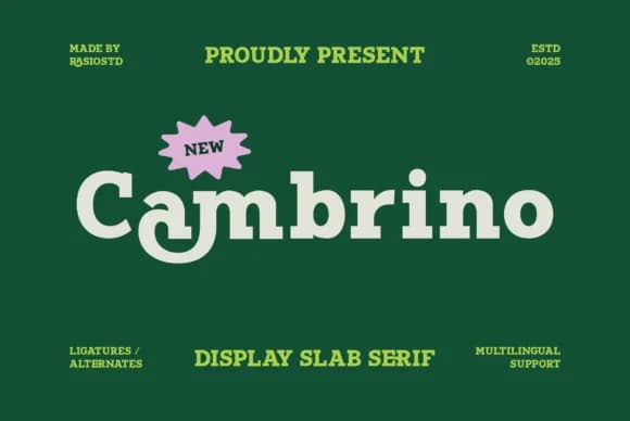 Cambrino by product.rasiostudio — Slab Serif Font
