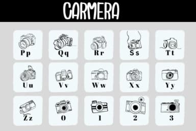 Camera by Bee piyanuch — Dingbats Font — thumbnail 3