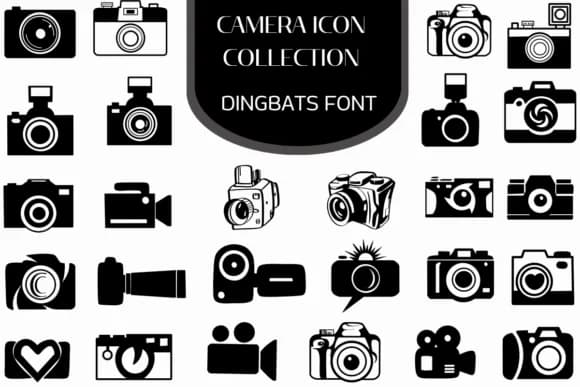 Camera Icon Collection by Heartcraft Atelier — Dingbats Font