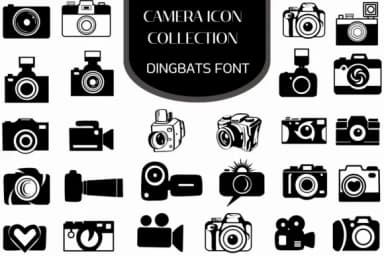 Camera Icon Collection by Heartcraft Atelier — Dingbats Font — thumbnail 1