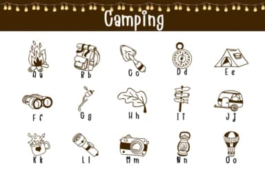Camping by Bee Piyanuch — Dingbats Font — thumbnail 2