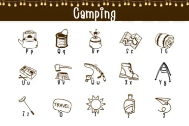 Camping by Bee Piyanuch — Dingbats Font — thumbnail 3