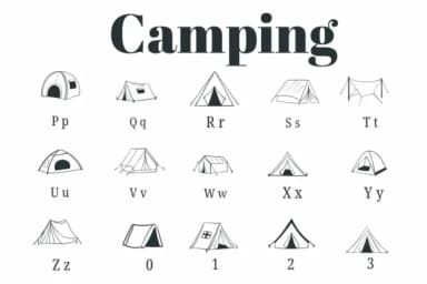 Camping by Suphitchaya — Dingbats Font — thumbnail 3