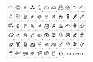 Camping by YandiDesigns — Dingbats Font — thumbnail 2
