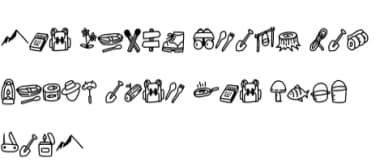 Camping by YandiDesigns — Dingbats Font — thumbnail 6