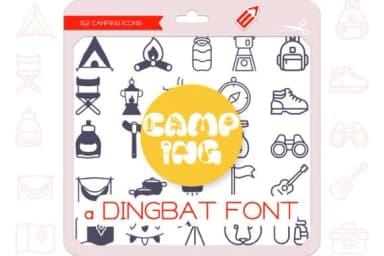Camping by WADLEN — Dingbats Font — thumbnail 1