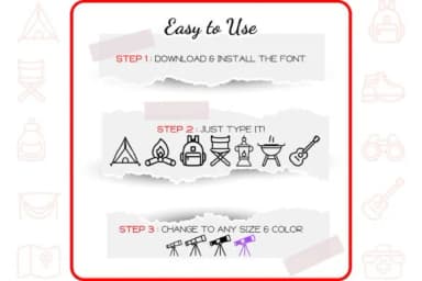 Camping by WADLEN — Dingbats Font — thumbnail 4