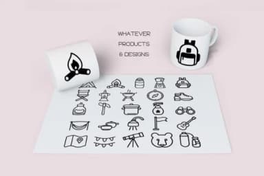 Camping by WADLEN — Dingbats Font — thumbnail 6