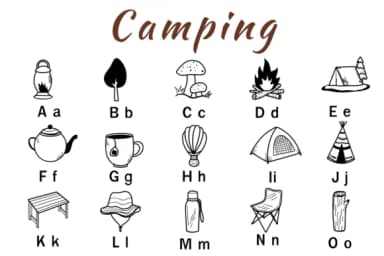 Camping by Nun Sukhwan — Dingbats Font — thumbnail 2