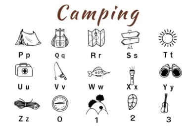 Camping by Nun Sukhwan — Dingbats Font — thumbnail 3