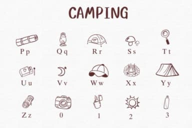 Camping by Nongyao — Dingbats Font — thumbnail 3