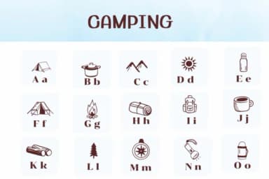Camping by Ketsarin — Dingbats Font — thumbnail 2