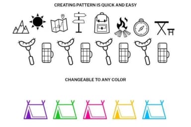 Camping Doodle by digitalplannerland — Dingbats Font — thumbnail 3