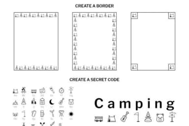 Camping Doodle by digitalplannerland — Dingbats Font — thumbnail 6