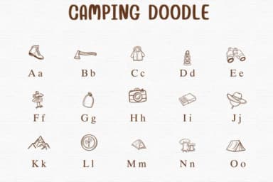 Camping Doodle by Sontaya — Dingbats Font — thumbnail 2