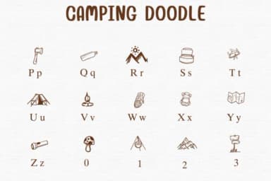 Camping Doodle by Sontaya — Dingbats Font — thumbnail 3