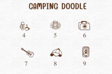 Camping Doodle by Sontaya — Dingbats Font — thumbnail 4