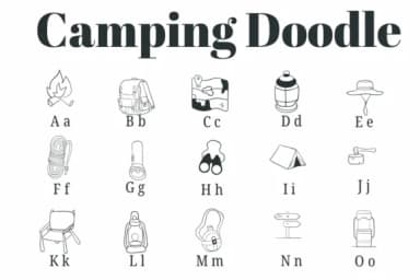 Camping Doodle by Suphitchaya — Dingbats Font — thumbnail 2