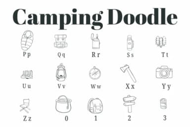 Camping Doodle by Suphitchaya — Dingbats Font — thumbnail 3