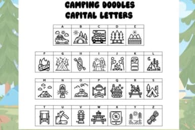Camping Doodles by Mary Kay's Magic — Dingbats Font — thumbnail 2