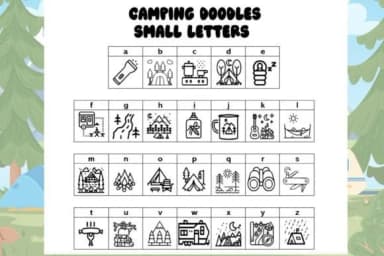 Camping Doodles by Mary Kay's Magic — Dingbats Font — thumbnail 3