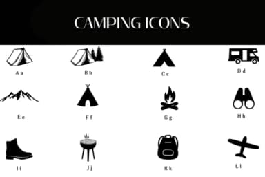 Camping Icons by Heartcraft Atelier — Dingbats Font — thumbnail 2