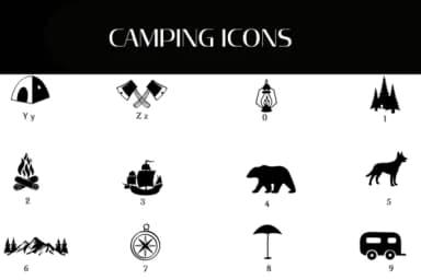Camping Icons by Heartcraft Atelier — Dingbats Font — thumbnail 4