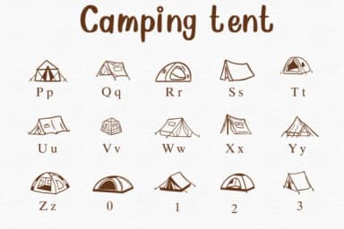 Camping Tent by Nongyao — Dingbats Font — thumbnail 3