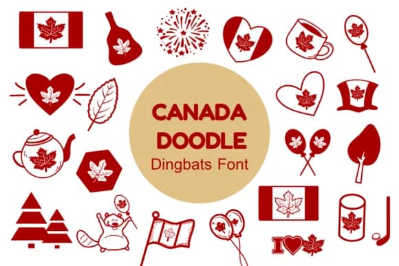 Canada Doodle by Nun Sukhwan — Dingbats Font