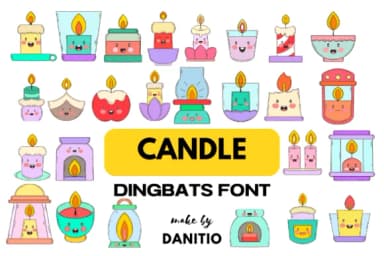 Candle by danita.kukkai — Dingbats Font — thumbnail 1