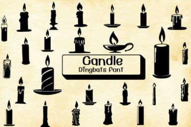 Candle by Ketsarin — Dingbats Font — thumbnail 1