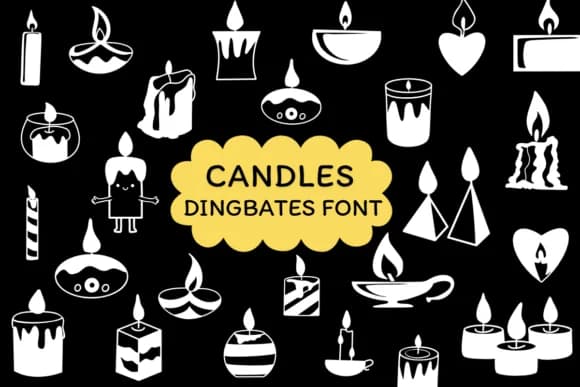 Candles by Natchuta — Dingbats Font