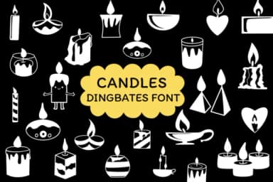 Candles by Natchuta — Dingbats Font — thumbnail 1