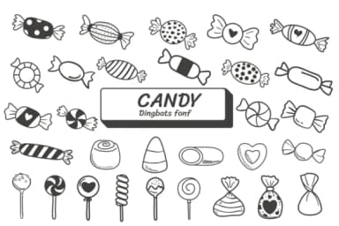 Candy by Ketsarin — Dingbats Font — thumbnail 1
