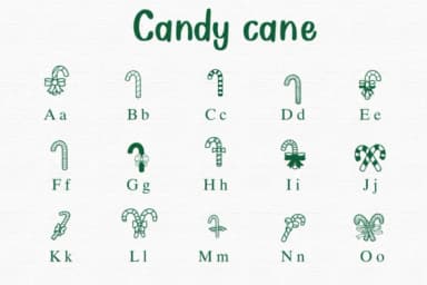 Candy Cane by Nongyao — Dingbats Font — thumbnail 2