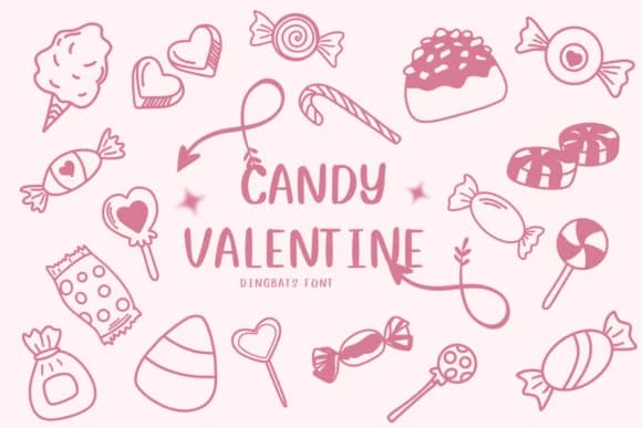 Candy Valentine by CHANOK — Dingbats Font
